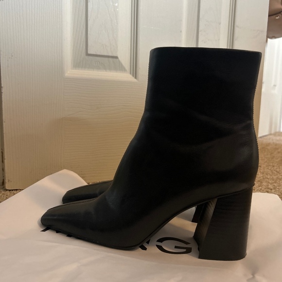 MANGO Square-Toe Ankle Boots - Picture 1 of 3